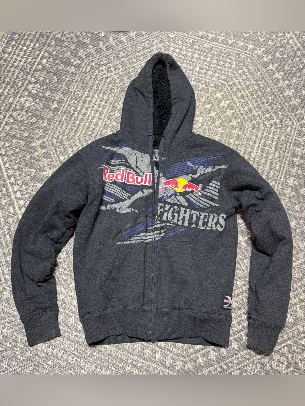 Fox Racing Red Bull X-Fighters 2012 Sherpa Lined Zip Hoodie Men's Large